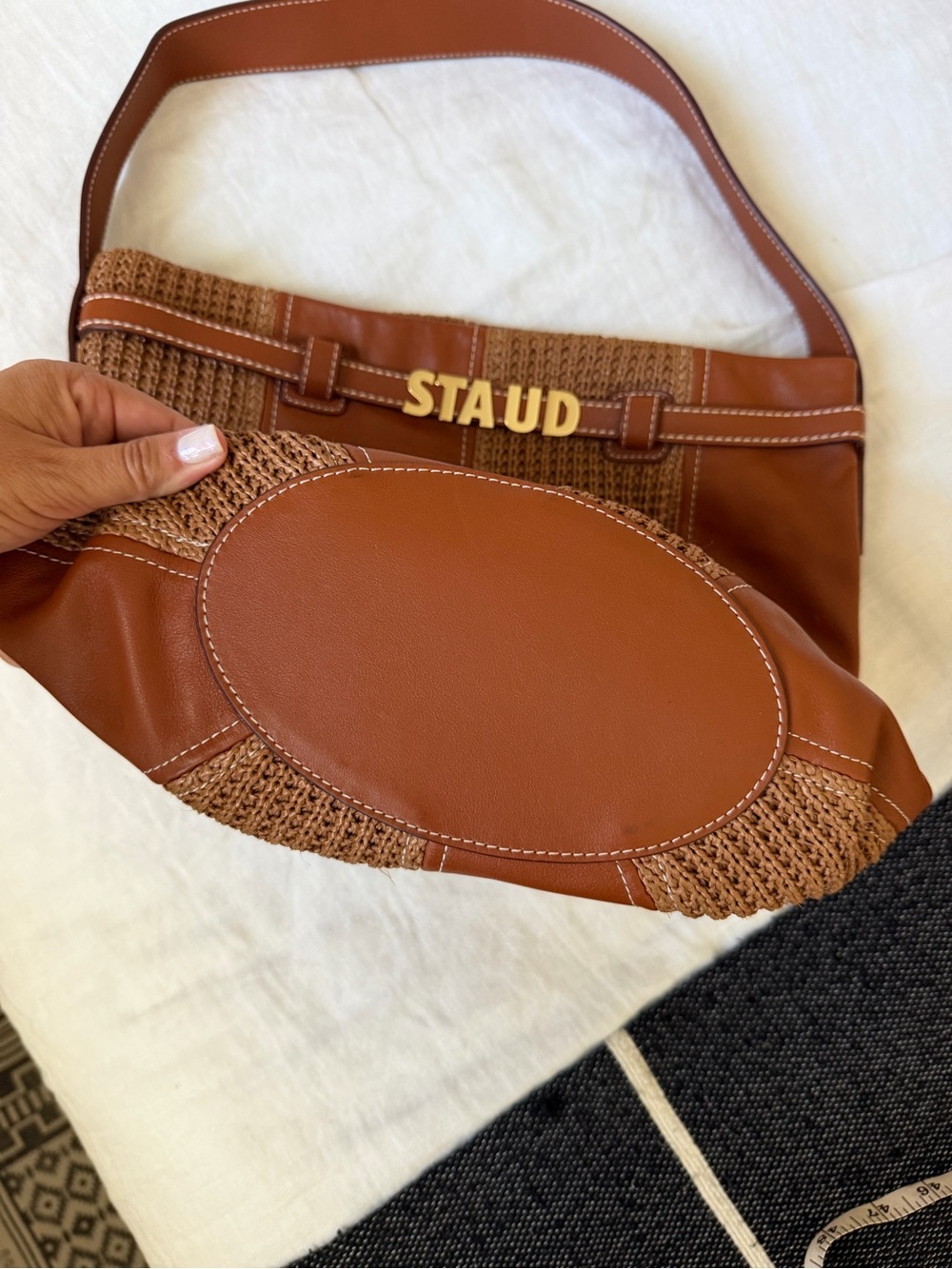 STAUD Cabana Tote in brown leather. BEAUTIFUL!! - Picture 11 of 17